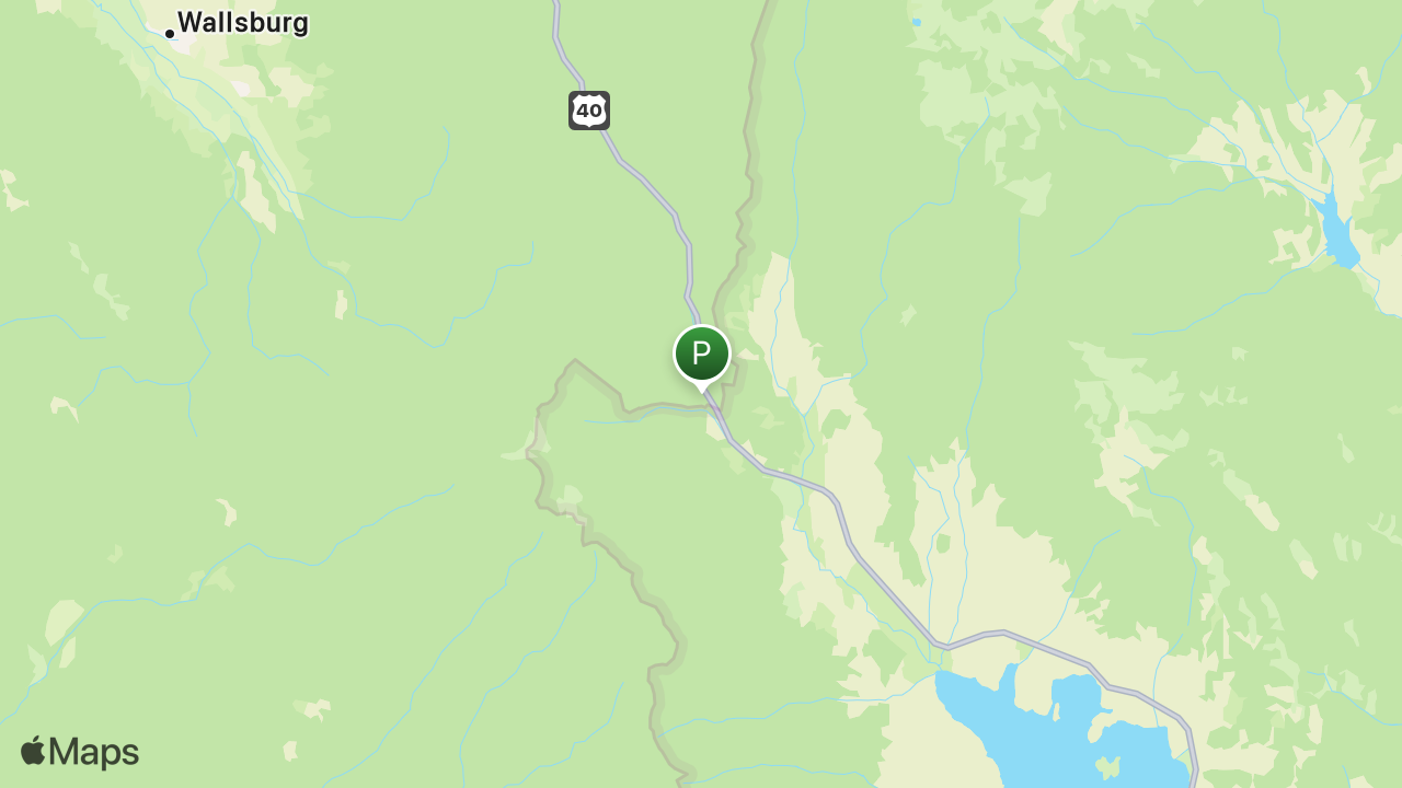 Map of NF land behind Daniels Summit Lodge